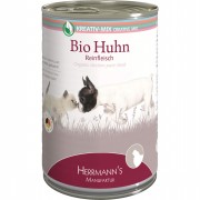 48er-SET 100% Bio Huhn 400g Hund und Katze Nassfutter Herrmann