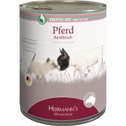 100% Pferd NICHT BIO 800g Katze Nassfutter Herrmann