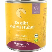 Bio Huhn mit Karotten Reis und Fenchel  800g Hund Nassfutter Herrmann