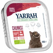 Bio Bröckchen Huhn und Rind 100g Katze Nassfutter Yarrah